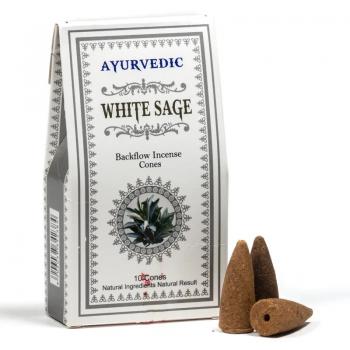 Ayurvedic Backflow Räucherkegel Weißer Salbei